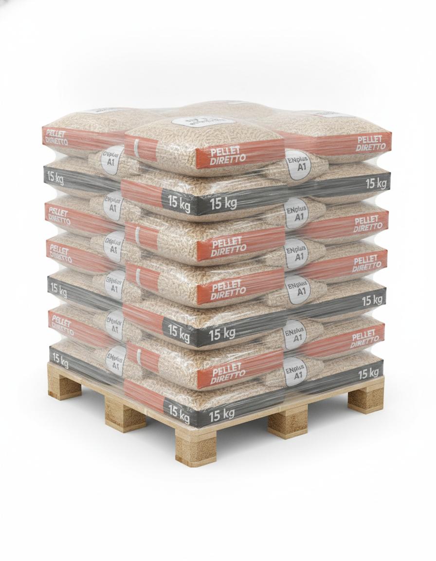 Mezzo bancale pellet ENplus A1 – 40 sacchi da 15 kg