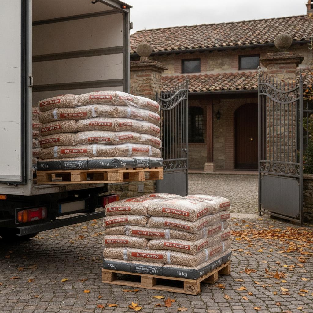 Mezzo bancale pellet ENplus A1 – 40 sacchi da 15 kg